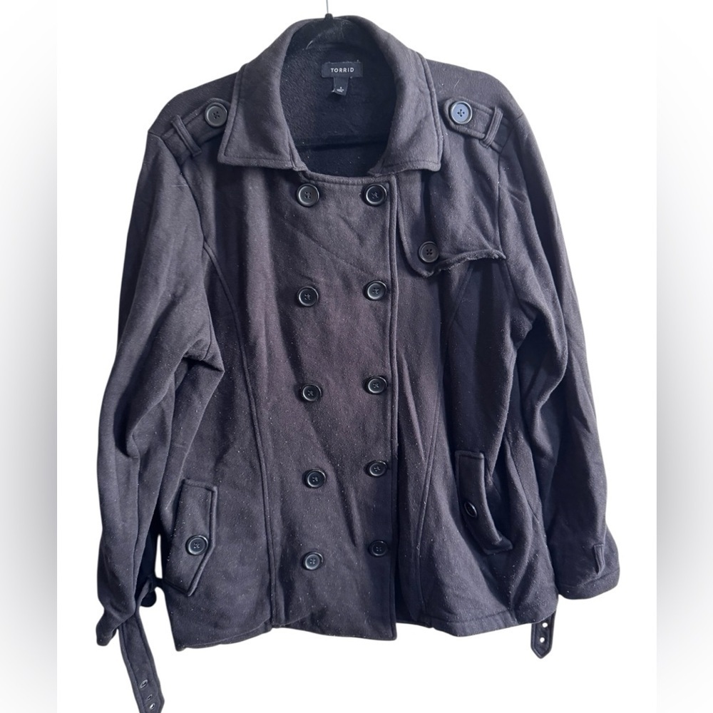 Torrid Black Peacoat Jacket Size 1 plus size